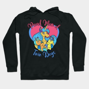 Unicorn Twins - Proud Mom of Twin Boys Hoodie